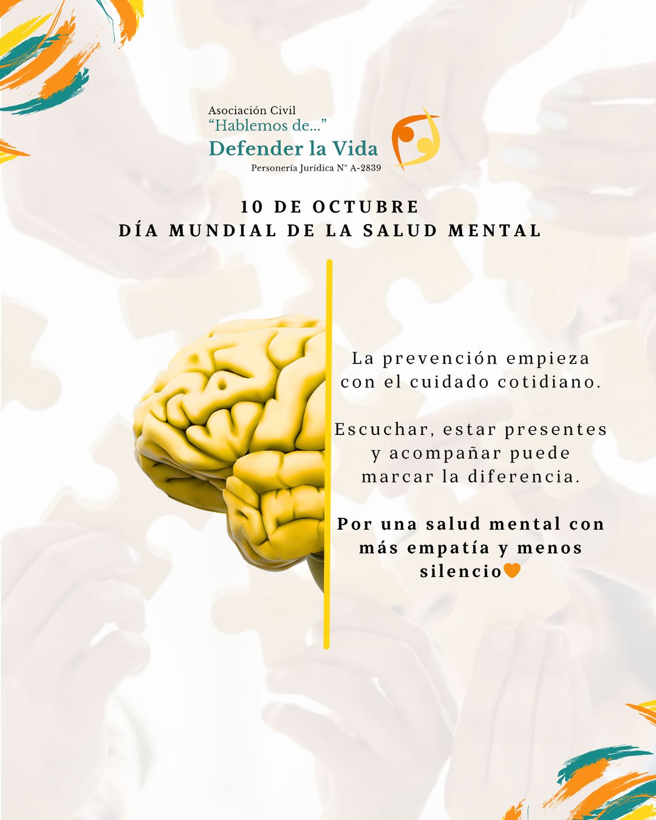 Día Mundial de la Salud Mental — Defender la Vida